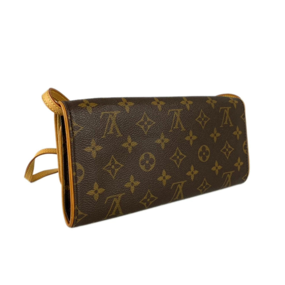 Louis Vuitton ribbed Bag Shoulder Monogram Twin Pochette Brown